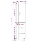 vidaXL Buffet haut Sonoma gris 34 5x34x180 cm Bois d'ingénierie