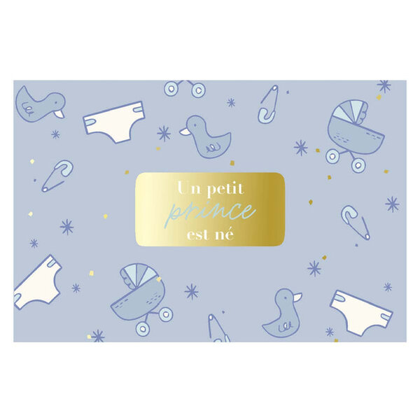 Carte de Vœux Thème Naissance - Plusieurs Styles - Un petit prince est né - Draeger
