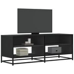 vidaXL Meuble TV noir 120 5x40x46 cm bois d'ingénierie et métal