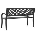 vidaXL Banc de jardin Noir 120 cm Acier
