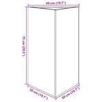 vidaXL Jardinières 2 Pièces vert olive triangulaire 50x43x75 cm acier