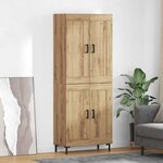 vidaXL Haut Armoire 2 Pièces Chêne artisanal Bois d'ingénierie