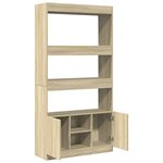 vidaXL Buffet haut chêne sonoma 92x33x180 cm bois d'ingénierie