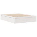vidaXL Cadre de lit sans matelas blanc 150x200 cm bois de pin massif