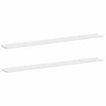 vidaXL Étagères murales 2 Pièces Blanc 115x9x3 cm