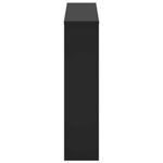 vidaXL Armoire à chaussures avec miroir à 2 niveaux Noir 63x17x67 cm