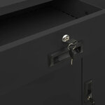 Armoire de bureau avec 2 étagères réglables rangement dossiers 90 x 40 x 102 cm en acier anthracite 02_0046910