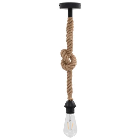 Icaverne - Lampes Superbe Lampe suspendue avec fil recouvert de corde E27