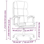 vidaXL Fauteuil inclinable de bureau Rose Similicuir