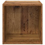 vidaXL Meuble mural avec étagère 2 Pièces Bois ancien 37 x 37 x 37 cm