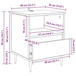 vidaXL Cabinet de chevet avec tiroir 2 Pièces Bois ancien 40 x 35 x 50 cm