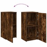 vidaXL Armoire de rangement chêne fumé 50x45x103 5cm bois d'ingénierie