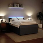 vidaXL Sommier à lattes de lit et matelas Gris foncé 160x200cm Velours