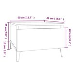 vidaXL Tables d'appoint 2 Pièces Blanc 50x46x35 cm Bois d'ingénierie