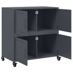 vidaXL Buffet anthracite 68x39x72 cm acier