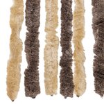 vidaXL Rideau anti-mouches marron foncé et beige 90x220 cm chenille