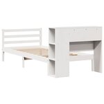 vidaXL Lit bibliothèque sans matelas blanc 90x190cm bois de pin massif
