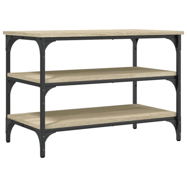 vidaXL Banc à chaussures chêne sonoma 70x38 5x49 cm bois d'ingénierie