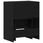 Coiffeuse vidaXL avec miroir en bois d'ingénierie chêne noir
