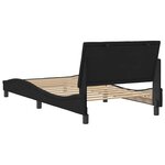 vidaXL Cadre de lit sans matelas Hanko noir 100x200 cm velours