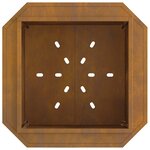 vidaXL Foyer sans fumée Marron 58 x 58 x 51 cm Acier Corten