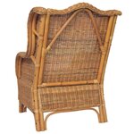 vidaXL Canapé avec coussin Marron clair Rotin naturel et lin