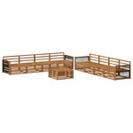 vidaXL Ensemble de canapés d'extérieur 9 pc Naturel