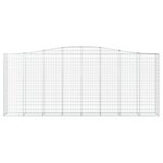 vidaXL Paniers à gabions arqués 4 Pièces 400x50x160/180 cm fer galvanisé