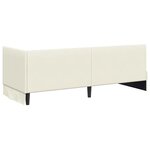 vidaXL Cadre de lit d'angle avec matelas Crème 80 x 200 cm Velours