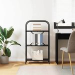 vidaXL Étagère Chêne noir 60 x 30 x 109 cm Bois d'ingénierie