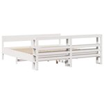 vidaXL Cadre de lit sans matelas blanc 200x200 cm bois massif de pin
