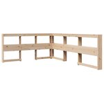vidaXL Lit bibliothèque sans matelas 140x190 cm bois de pin massif