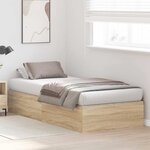 vidaXL Cadre de lit avec rangement Chêne Sonoma 70 x 190 cm