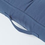 Coussin d'assise rehausseur en coton Bleu marine  50 x 50 x 10 cm - HOMESCAPES