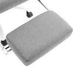 Chaise fauteuil siège de bureau informatique étude de massage tissu gris 02_0024011
