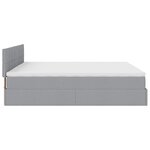 VidaXL Cadre de lit ottoman et matelas gris clair 200x200cm tissu