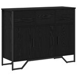 vidaXL Buffet Chêne noir 97x32 5x74 5 cm Bois d'ingénierie