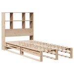 vidaXL Lit bibliothèque sans matelas 90x190 cm bois massif