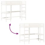 vidaXL Lit superposé sans matelas blanc 90x190 cm bois de pin massif