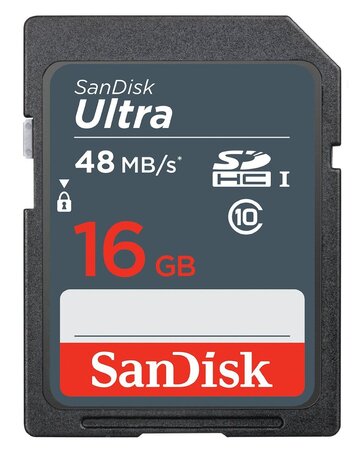 Carte mémoire Secure Digital (SD) Sandisk Ultra SDHC 16Go Classe 10