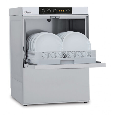 Lave-vaisselle professionnel avec adoucisseur - 3 5 kw - monophasé - colged -  - acier inoxydable 575x605x820mm