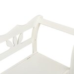 vidaXL Banc Blanc 107x45x75 5 cm Bois de sapin solide
