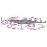 vidaXL Cadre de lit Naturel Bois de pin 160 x 200 cm Durable