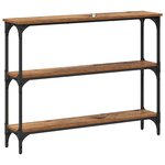 vidaXL Table console avec étagère Bois ancien 100 x 22.5 x 75 cm
