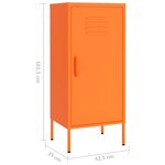 vidaXL Armoire de rangement Orange 42 5x35x101 5 cm Acier