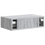 vidaXL Table d'appoint murale Sonoma gris 59 x 34 5 x 17 cm