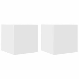vidaXL Meubles TV muraux 2 Pièces Blanc 30 5x30x30 cm