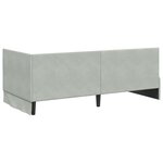 vidaXL Cadre de lit d'angle Gris clair 90 x 190 cm Velours