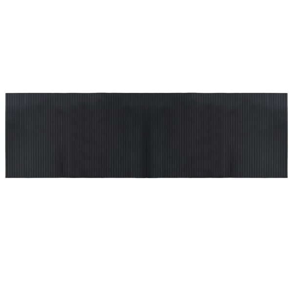 vidaXL Tapis rectangulaire noir 60x200 cm bambou