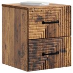 vidaXL Cabinet de chevet mural 2 Pièces Bois ancien 34 5 x 33 x 40 cm